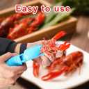 3pcs Crawfish Peeler Tools, Plastic Crayfish Shucker Tail Remover Sheller Tool & Shrimp Prawn Peeler Seafood Shelling Device Useful Accessories for Kitchen Restaurant (Red, Blue, Green)