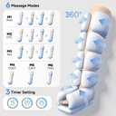Sequential Leg Compression Massager for Circulation : Full Leg Air Compression Boots for Massage Therapy & Fatigue Relief - 9 Intensity, 6 Modes, 3 Timers for Athletes, Runners, Gym (Medium) (Black)