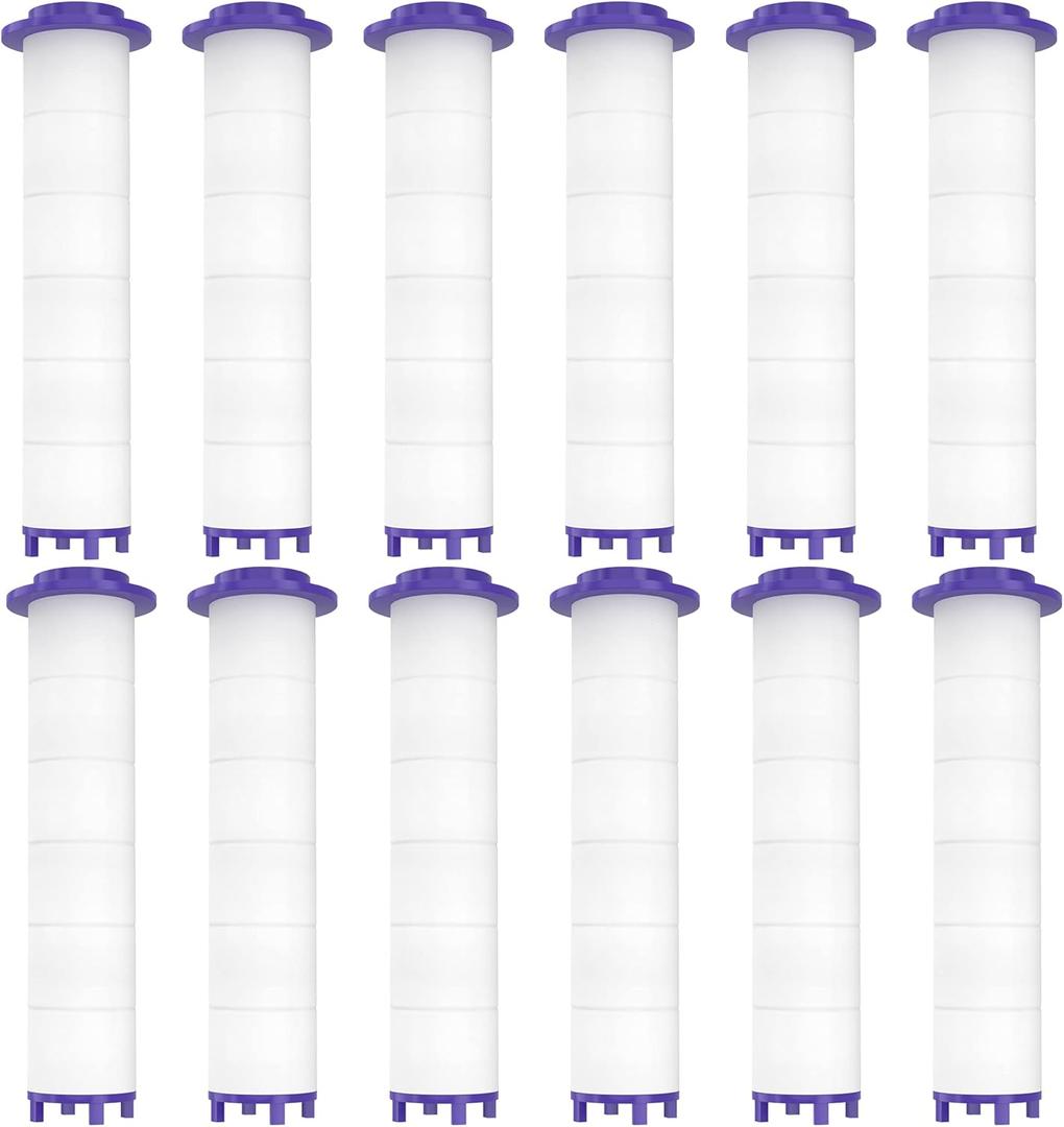 12 Pieces Hydro Jet Shower Head Filter, High Pressure Handheld Vortex Turbo Fan Shower Heads Filter (3.7''x0.98'')