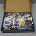 City Passenger Airplane Building Set, 886 Pcs STEM 6 in 1 Airport Passenger Plane Building Block Toy with Terminal, Shuttle Bus,Luggage Cart,Christmas Birthday Gifts for Boys Girls Ages 6-12+