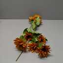 3 Pcs Sunflowers Artificial Flowers with Long Stems Silk Fake Large Sunflowers Decor Faux Sunflower Bouquet Floral Arrangement for Outdoor Indoor Summer Fall Wedding Party Table Centerpieces (Golden)