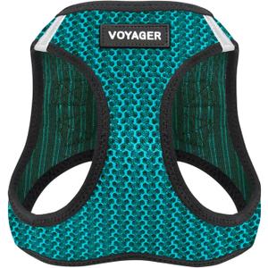 Best Pet Supplies Voyager Step-in Air Harness - All Weather Mesh, Reflective, No Pull Harness for Dogs, Cats - Secure with Hook & Loop Fastener, Buckle, Double D-Rings - Tone, S