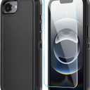 ONOLA Compitable with iPhone 16e Case & iPhone 17e Case with HD Screen Protector, [2 in 1 ] Heavy Duty Protection Phone Case for iPhone 16e /17e 6.1" (Black)