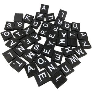 1000PCS Wooden Letter Tiles, A-Z Scrabble Letters for Crafts, Phonics, Spelling, Alphabet Tiles Crossword Game Replacement Pieces, Wall Decor Letters, Black
