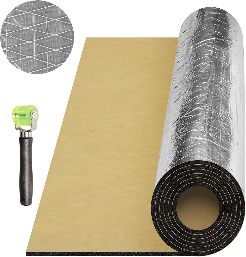 Storystore 197 (5 mm) mil 10.98 sqft Sound Insulation Car Heat and Sound Deadening, 39"(W) x 40"(L) x 3/16"(T) Insulation Mat Car Sound Deadening Mat, Sound Deading Material for Cars