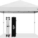 Pop up Canopy Tent,10x10 Instant Outdoor Canopy for Parties with Wheeled Bag,White (10x10 FT)