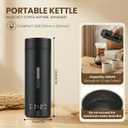 Portable Electric Kettle 120V, Travel Tea Kettle, 316 Stainless Steel Premium Liner, 4-speed Temperature Adjustment with Auto Shut-off and Boil-Off Protection black