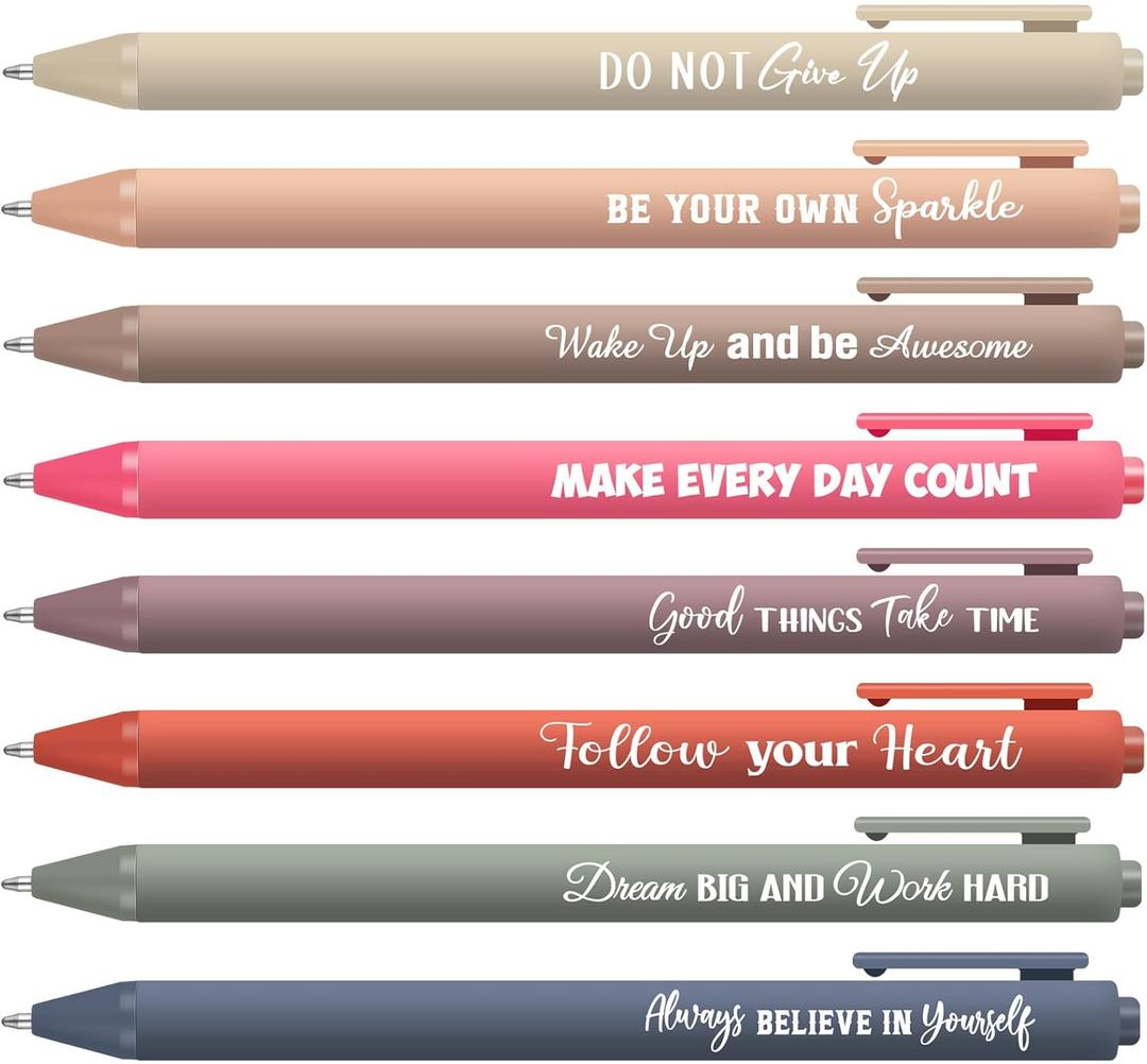 Sayglossy 80 Pcs Motivational Pens Christian Ballpoint Pens Inspirational Quotes Writing Tool Small Retractable Tiny Black Ink Religious Gifts for Women Men Office School (Light Color)