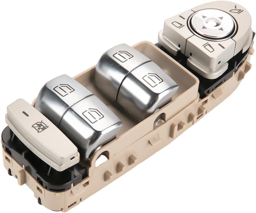 Front Left Driver Side Master Power Window Switch - Compatible for Mercedes-Benz C300, C350e, C43 AMG, C63 AMG, C63S AMG, GLC300, GLC43 AMG 2015-2018 - Replace Part A2059056811