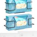 THYGIFTREE Glove Box Holder Wall Mount Dispenser, 2 Pack Metal Rack for Rubber Latex Disposable Gloves Facial Tissue, Black