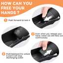 2 x 27 OZ Dog Water Bottle Portable Stainless Steel Convenient Pet Water Dispenser, Leak Proof Puppy Travel Water Bowl for Dog Outdoor Walking, Hiking, Perfect Size For All Dog Breeds, Whole Black (1-Pack)