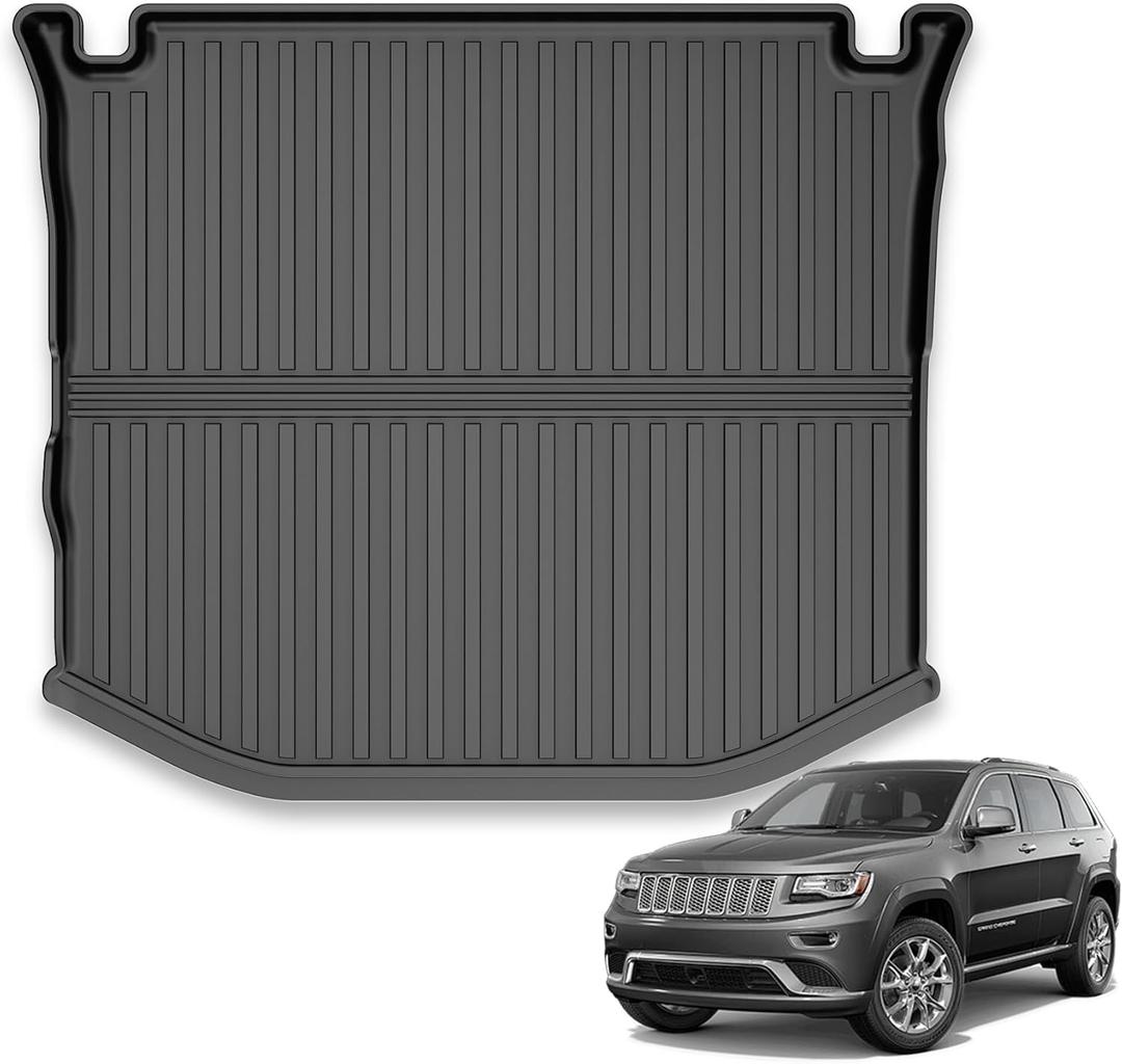 Cargo Mat Fit for 2011-2021 Jeep Grand Cherokee Rear Cargo Liner: All Weather Custom Fit Liner TPE Automotive Trunk Liner - Grand Cherokee Trunk Mat, Black