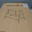 Baby Bassinet, 3 in 1 Bedside Bassinet Sleeper for Newborn, Portable Baby Crib with 4 Detachable Wheels & Adjustable Height, Breathable Mesh & Mattress, Mosquito Net& Storage Basket (Khaki)