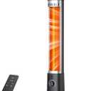 Outdoor Heater for Patio, 32" Infrared Electric Heaters Indoor w/Remote, 1500W, 60° Oscillation, 9H Timer, 9 Heat Level, Tip-Over/Overheating Protection, Safety Lock, for Garage Porch Office Inky