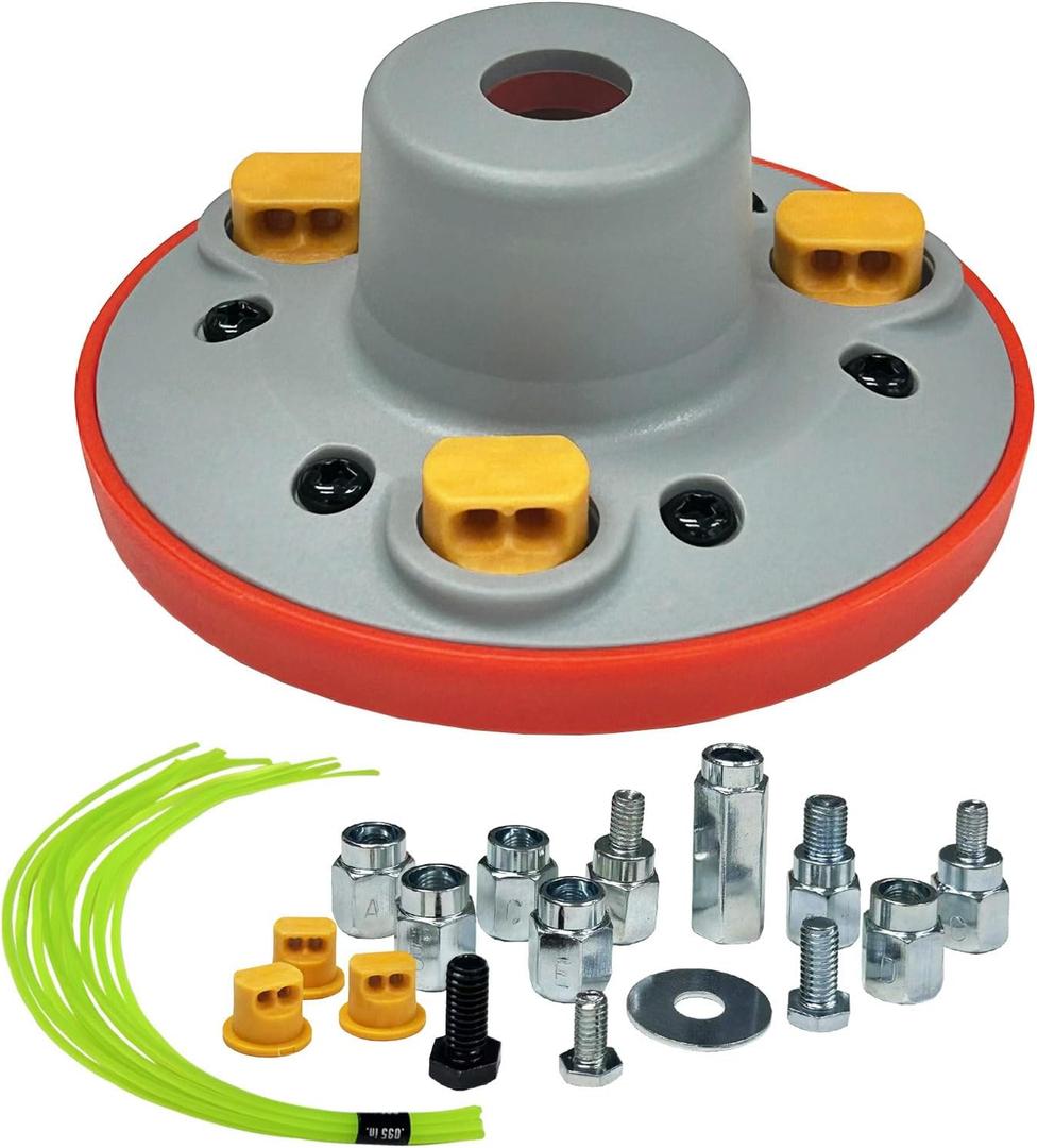 Universal Weed Eater Head, Easy Load String Trimmer Head Replacement Weed Wacker Head for Echo, Ego, Dewalt, Stihl, and Husqvarna, Includes 12pcs 1FT-0.095" Trimmer Line