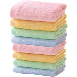 Hand Towels, Baby Wash Cloth Set of 8-Pack, 10'' x 20'', Multi-Purpose Fingertip Towels, Super Softness Face Cloths for Baby, Kids, Bathroom, Hote, Spa, Kitchen