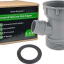 Dishwasher Drain Pipe Hose Adapter Wye, Kitchen Sink Pipe Adapter Branched Dishwasher Tailpiece Y-Shaped Strainer Connection for Tubular Drain Applications 1-1/2 Inch (Y-Shaped)
