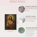 Sacred Heart of Jesus Wall Art Christian Jesus Divine Mercy Portrait Picture Painting Wall Decor Poster Print Artwork for Bedroom Office Living Room Home Decoration