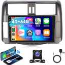 4G+64G Stereo for Toyota Prado 2010-2013 Radio Android Upgrade 9 Inch IPS Touch Screen Head Unit, Driauto Car Stereo with Wireless Carplay Android Auto GPS WiFi DSP Bluetooth FM RDS AHD Backup Camera
