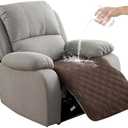 Genina Waterproof Recliner Chair Covers, Recliner Cover for Dog Pets Friendly, Washable Antislip Reclining Chair Cover Furniture Protector, Sofa Slipcover for Living Room(23.6inch/ Chocolate)