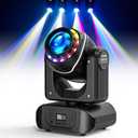 108W Moving Head Beam Light with Remote Control,18-Facet Prism DJ Lighting 10 Gobos 8 Colors DJ Lighting Spotlight by DMX and Sound Activated for Wedding, Parties, Bar, Live Show