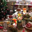 Retisee 3 Pcs Christmas Flameless Candles with Remote Timer Real Wax LED Flickering Pillar Candle White Cold Light Battery Operated for Home Window Xmas Gift Winter Holiday Decor(Red Green)