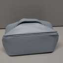 EACHY Travel Makeup Bag,Large Capacity Cosmetic Bags for Women,Waterproof Portable Pouch Open Flat Toiletry Bag Pattern Makeup Bag (Medium, AJ-Blue)