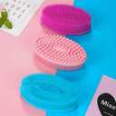 TDHDIKE Silicone Body Scrubber Loofah - Set of 3 Soft Exfoliating Body Bath Shower Scrubber Loofsh Brush for Sensitive Kids Women Men All Kinds of Skin