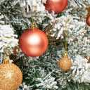 2 x Emopeak 24Pcs Christmas Balls Ornaments for Xmas Christmas Tree - 4 Style Shatterproof Christmas Tree Decorations Hanging Ball for Holiday Wedding Party Decoration (Rose Gold, 1.3"/3.2CM)