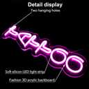 Tattoo Neon Sign - Vibrant Pink LED Wall Light for Tattoo Shops & Trendy Spaces, USB-Powered with Hanging Kit, Eye-Catching Decor for Artists & Shop Owners