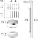 ZUEXT 42 Inch Extra Long White Anti Slip Knurled Safety Grab Bar for Shower