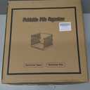 File Organizer Box with Lid,Hanging Filing Folder Organizer for Document Storage with Plastic Slide, Letter-size File Holder Filing Box for Office/Home/Decor/1Pack