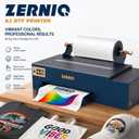 A3 DTF Printer with XP600 Printhead, White Ink Circulation, Rear Heating, 13" Direct to Film Printer for T Shirt and Apparel Transfer Printing