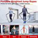 Weighted Jump Rope for Men Women, 1.5lb 2.8lb Heavy Jumping Ropes for Fitness, Adult Skipping Rope for Home Gym Exercise, Improve Strength and Building Muscle Workout Equipment