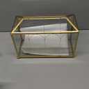 Glass Wedding Card Box with Lock, 12.6x5.9x9 inches Large Gold Card Boxes for Wedding Reception, Graduation, Keepsake Display, Party Centerpiece Gift Box