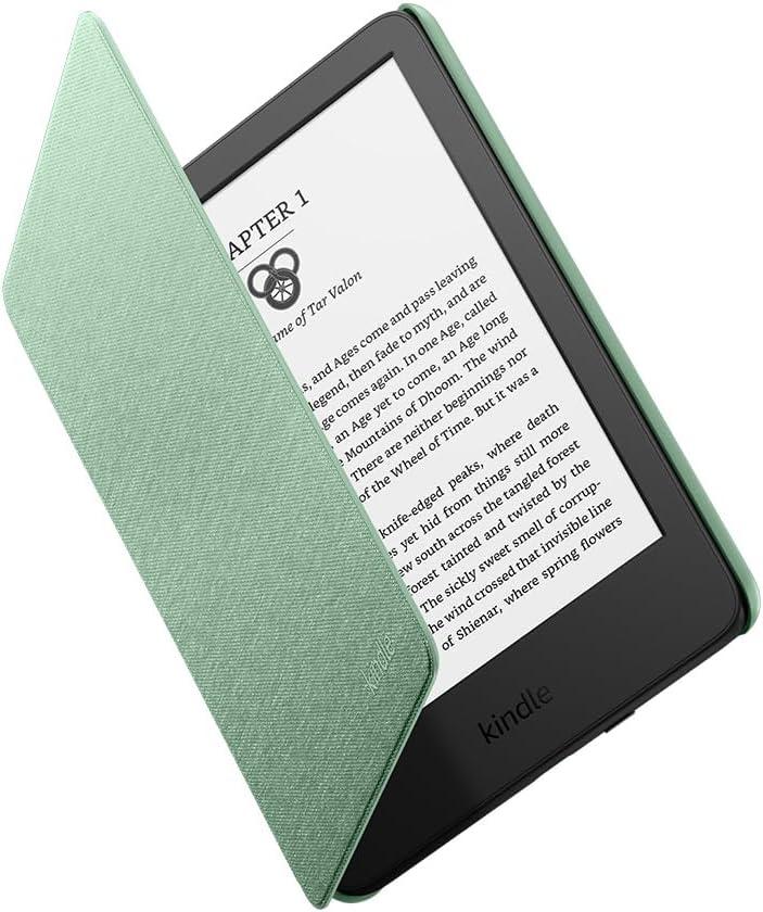 Amazon Kindle Case, Thin and Lightweight, Foldable Protective Cover - Fabric (Green, S)