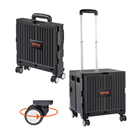 Foldable Utility Cart 110 lbs. Load Capacity Folding Portable Rolling Crate Hand Cart for Travel, Shopping, Moving