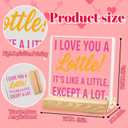 I Love You A Lottie Love Decor Gifts for Couples Boyfriend Girlfriend, Romantic Acrylic Desk Sign for Home Bedroom Anniversary Engagement Wedding Birthday Gifts for Him Her