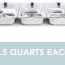 Alpha Living 3x2.5 QT Food Warmers for Parties Buffet Servers and Warmers Premium Catering Supplies Buffet Display Stainless Steel Electric Food Warmers with Temperature Control