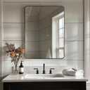 ANDY STAR Black Bathroom Mirrors for Over Sink, 24x32 Inch Matte Black Mirror for Bathroom, Rectangle Metal Vanity Mirror for Wall-Modern Clean Design with Superior Stainless Steel Frame