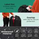 reperkid Large Stroller Bag for Airplane Travel, Black & Red, 47" H x 24" W x 15" D, Fits Most Large, Single, Double, Jogging Strollers Premium Waterproof Cover, Adjustable Shoulder Straps