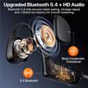 Bone Conduction Headphones, Open Ear Wireless Bluetooth 5.4 Headphones, 10H Playtime, Lightweight Sport Headphones with Mic, Sweatproof Running Headset for Workout Cycling, Black