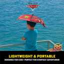 Disney Kids Umbrella, Lightning or Mickey Mouse Toddler and Little Boy Rain Wear for Ages 3-6 (Red)