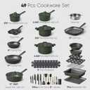 CAROTE 49pcs Nonstick Cookware Set, Pots and Pans Set with Bakeware, 49 Piece