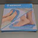 BESKAR Larger Shower Foot Scrubber Mat with Non-Slip Suction Cups- Cleans, Smooths, Exfoliates & Massages your Feet Without Bending, Improve Foot Circulation & Soothes Tired Feet- Black