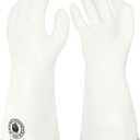 Silicone Oven Gloves, Heat Resistant Oven Gloves with Fingers, Kitchen Oven Mitts Smoker Barbecue Gloves for Baking, Grilling, Cooking, Food Grade, Waterproof (9) (White)