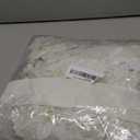 50pcs Glitter Poinsettia Christmas Ornaments, Artificial Flowers with Clips Stems for DIY Wreath Making, Holiday Home Party Decorations, Indoor Use (White)