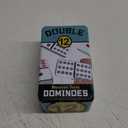 Front Porch Classics, Double 12 Colored Dot Dominoes Set On-The-Go Travel Storage Tin, 2 to 8 Players Ages 8 to 99