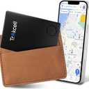 Thin Wallet Tracker Card, Wallet Finder, Smart Bluetooth Locator for Phone, Luggage Tags, Passport, IP67 Waterproof with Built-in 3 Year Battery, iOS Android Compatible,Black