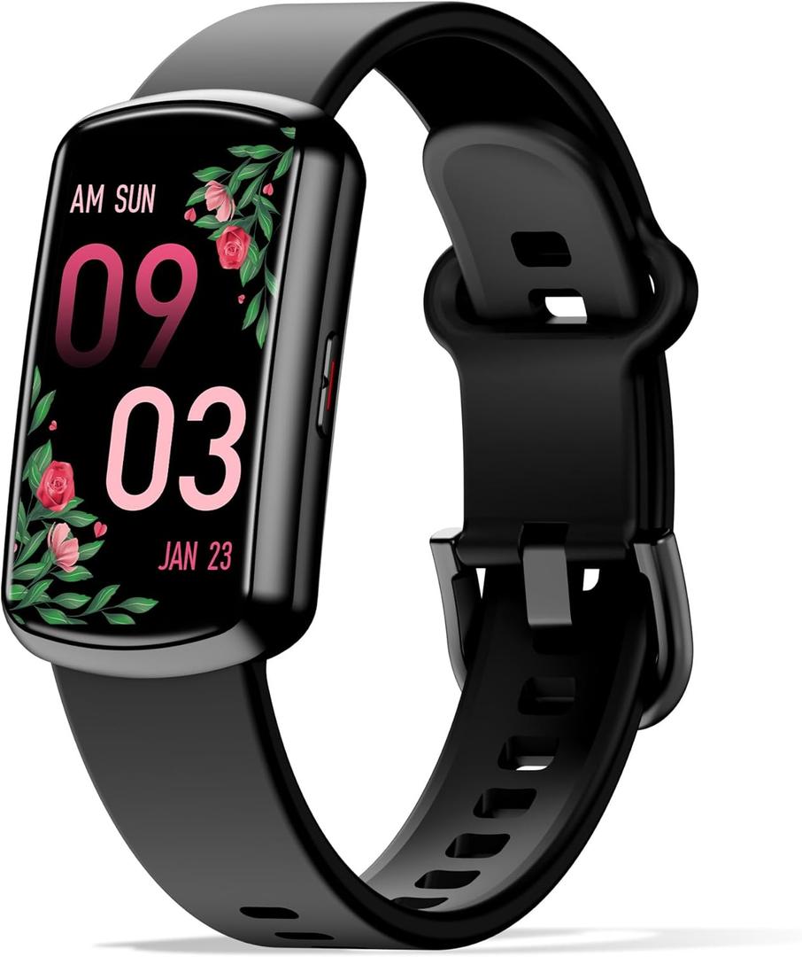 Health Fitness Tracker with 24/7 Heart Rate, Smart Watch with Blood Pressure and Blood Oxy-gen Monitor, Built-in 120+ Sport Mode, Sleep Tracking Waterproof Activity Tracker for Women Men